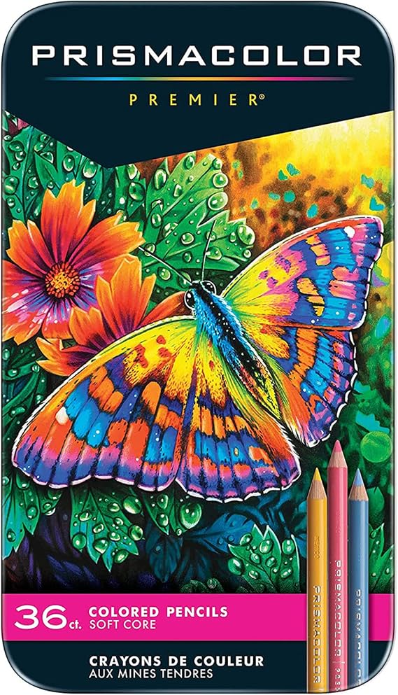 Prismacolor Premier Soft Core Colored Pencils, Assorted Colors, 36 Count