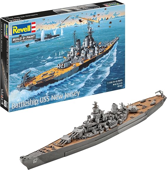 Revell 05183 Battleship USS New Jersey 1:1200 Scale Unbuilt/Unpainted Plastic Model Kit