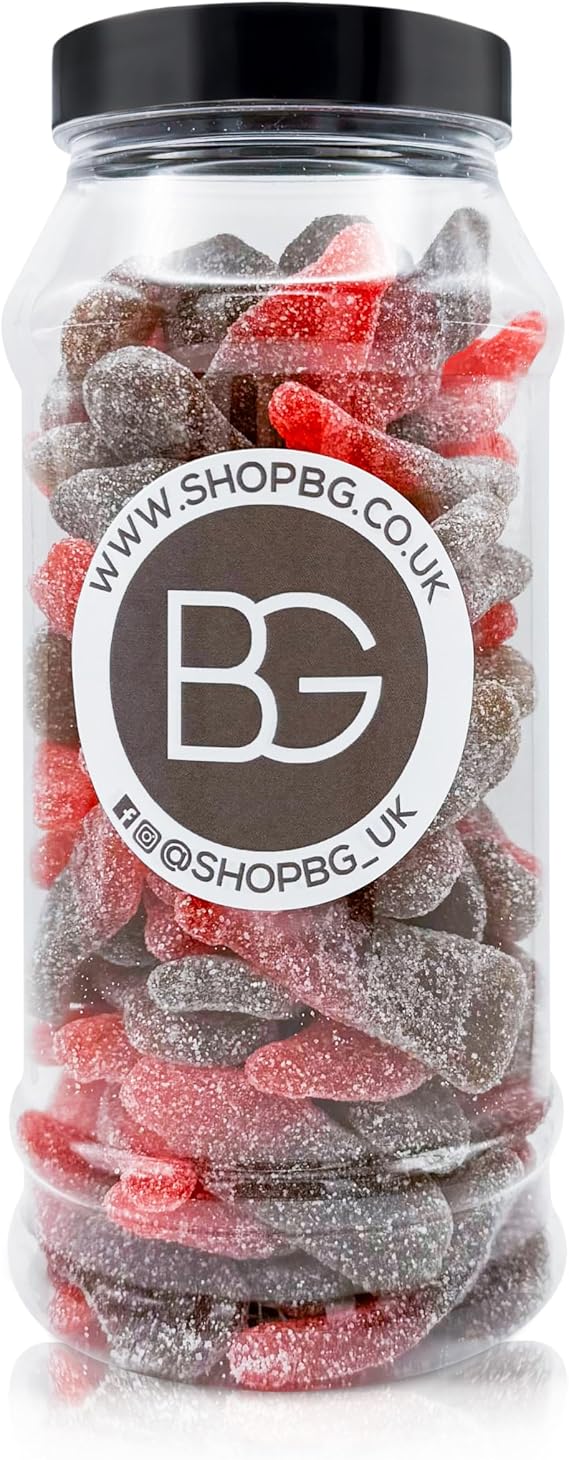 BG Quality Pick & Mix Sweet Jars | Re-Sealable Sweeties Jar Retro Candy - Choose Your Sweets (Fizzy Cherry Cola Bottles (600g))