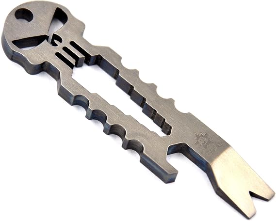 Bang TI Titanium EDC Pry Bar with Bottle Opener Function Portable Multi Tool (Punisher Prybar)