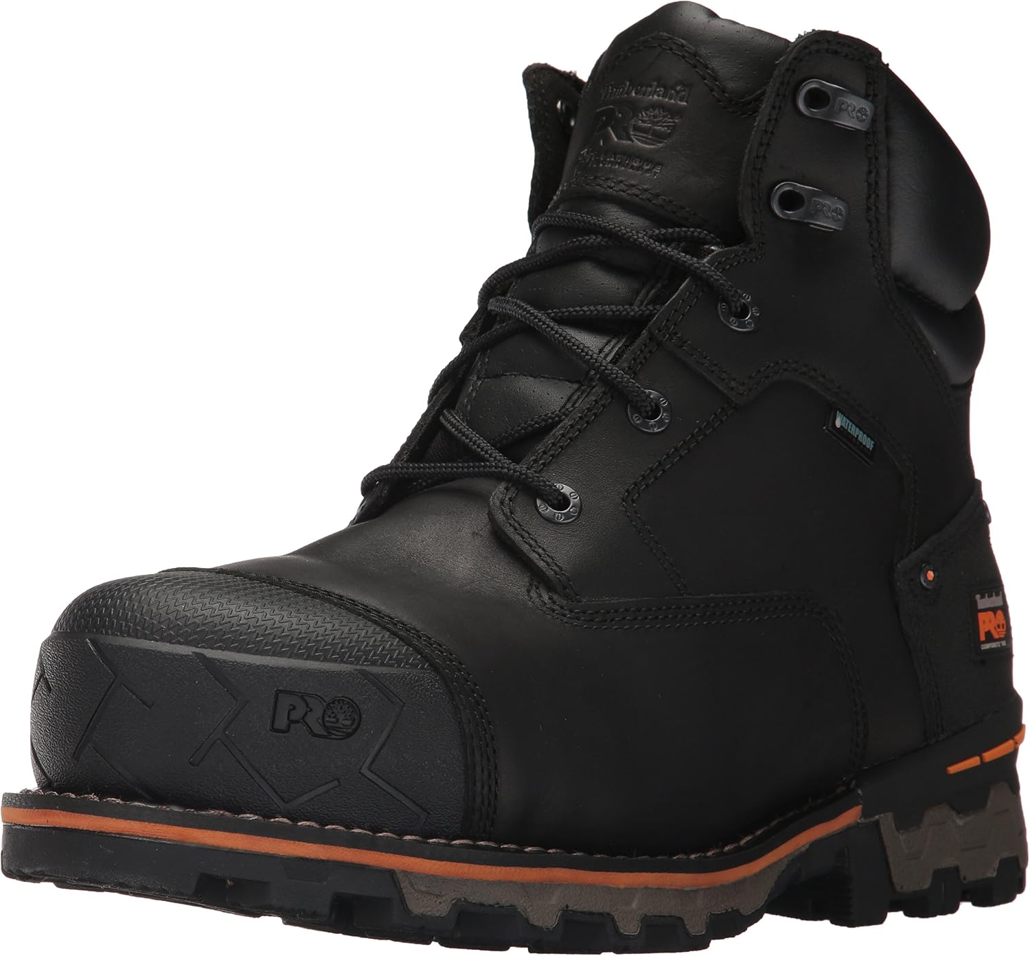Timberland PRO Mens Boondock 6 Composite Toe Waterproof Industrial & Construction Shoe, Black Full Grain Leather, 9.5 W US