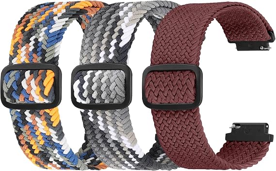 Elastic Nylon Replacement Strap 16mm 18mm 20mm 22mm, Quick Release Watch Straps, Soft Fabric Adjustable Breathable Sport Strap Women Men