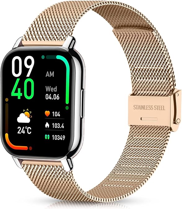 Harikiri Metal Straps Compatible with Popglory P66,22mm Stainless steel Strap for Nerunsa P66D,Donerton T50S/T50H,TOOBUR/ENOMIR/Yoever/Gydom/Poounur/RUIMEN IDW13/IDW16/IDW18/IDW19/BW0/LW51/LW11/LW83