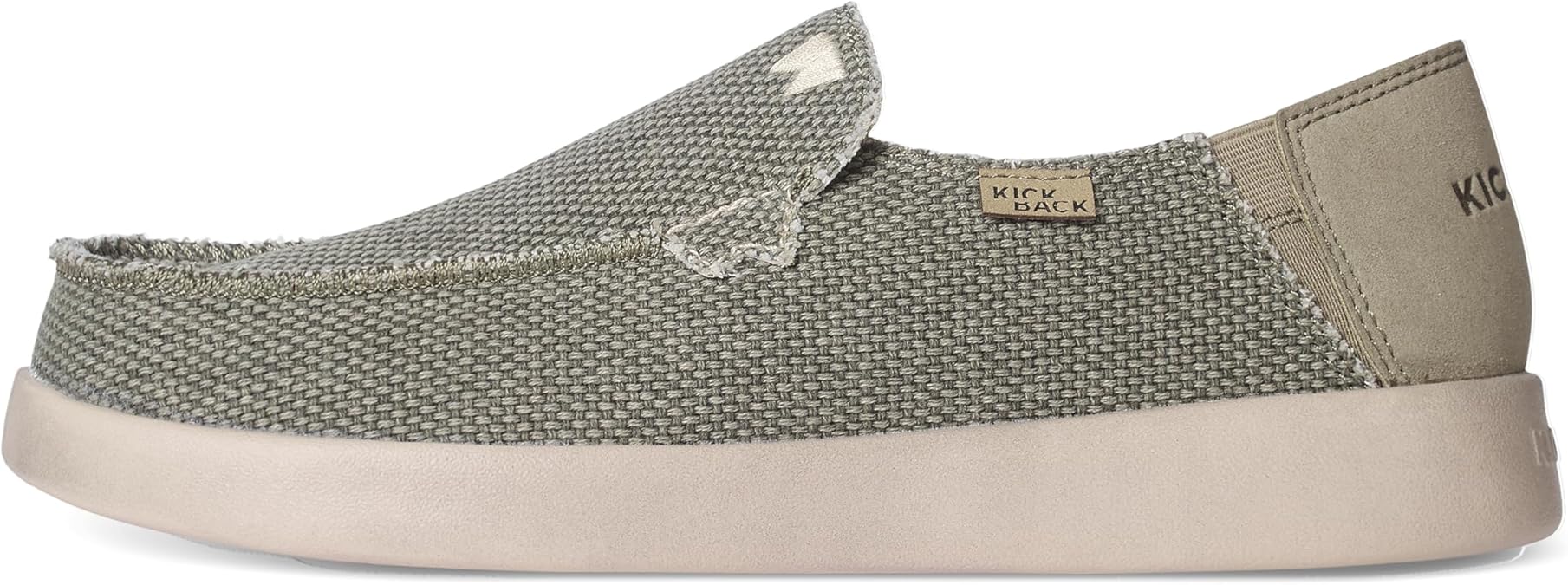 Kickback Barbeach Men’s Canvas & Linen Slip On Loafers - Casual Summer Shoes with Anti Slip Sole for Travel, Beach and Everyday Wear