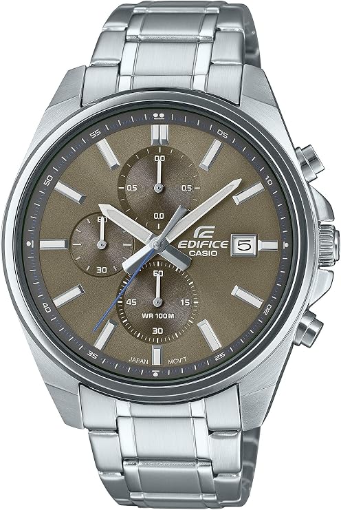 Casio Edifice Men's Stainless Steel Chronograph Date Indicator 43.8mm Watch EFV-610D-3CV