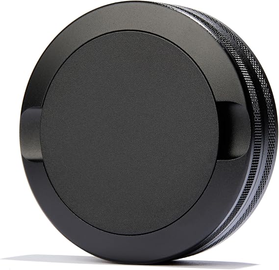SNUS Tin with 2 Compartments, Design Edge for Extra Grip, 4 Colors (Dark Green, Black, Gray, Silver) - Practical and Stylish SNUS Storage for On the Go (Black)