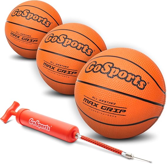 â ideal mini ring earrings with premium pump for Gosports 12.7cm Mini Basketball 3 pack
