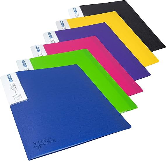 Rapesco 1646 Presentation Folder, 20 Pockets, A4, Pack of 6