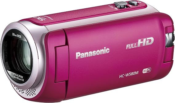 Panasonic HC-W580M-P HD Camcorder W580M 32GB with Sub Camera, High Magnification 90x Zoom, Pink