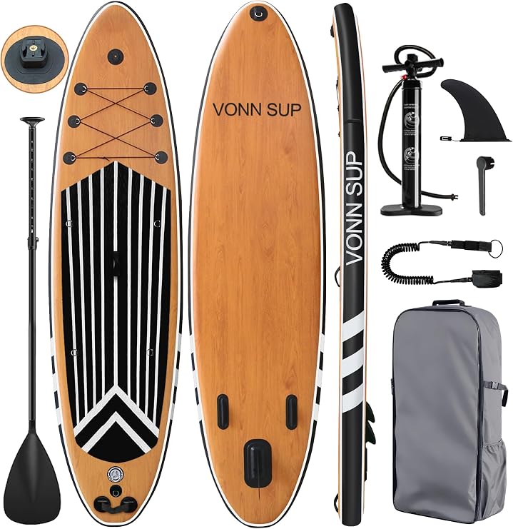 SUP Board SUP Board Inflatable Stand Up Paddle Board sup Length 126 inches 320 cm 10'6 Maximum Safe Load 330.7 lbs 150 kg Durability Stability Ultra Lightweight Anti-Slip Beginner Set