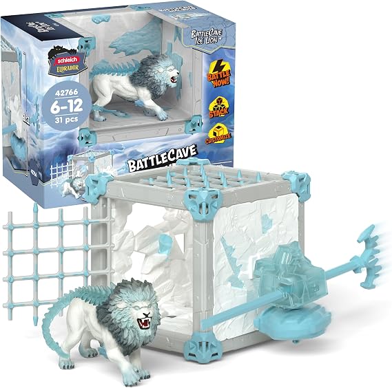 Schleich Eldrador - バトルケーブ アイスライオン プレイセット 31個 - 7歳以上 | 42766