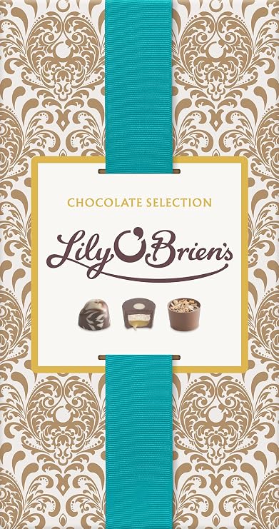 Lily O'Brien's 160g Chocolate Collection - Gift Wrapped Box with 14 Assorted Chocolates from 7 Original Recipes – Gift, Birthday, Thank You