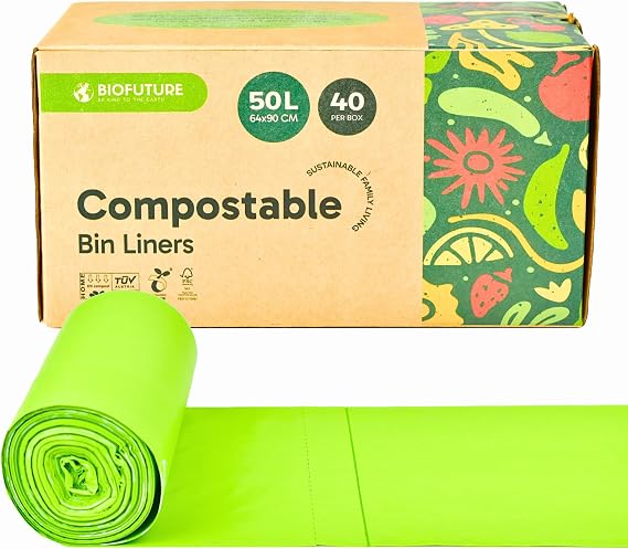 50L x 40 Compostable Bags | Home Compostable