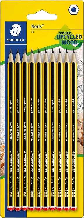 Staedtler Noris 120-2BK10D Certified Wood Pencils, Black, 10 Count (Pack of 1)