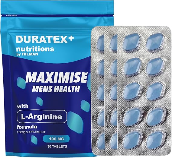 DURATEX Plus Blue Pills for Men | 30 Tablets | Fast Acting Herbal Supplement for Performance, Stamina and Endurance | Strong 100mg Diamond Tablets