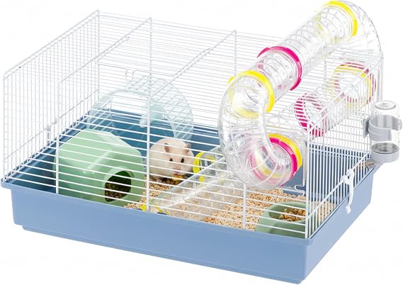 Ferplast Hamster kafesi, Paula kemirgen kafesi, küçük hayvan kafesi, hamster aksesuarı dahil, 46 x 30 x Y 25 cm.