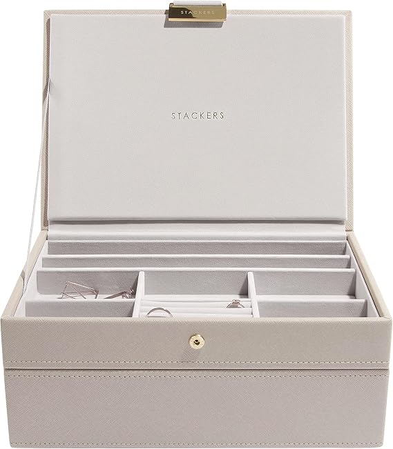 Stackers Taupe Classic Jewellery Box, Set of 2