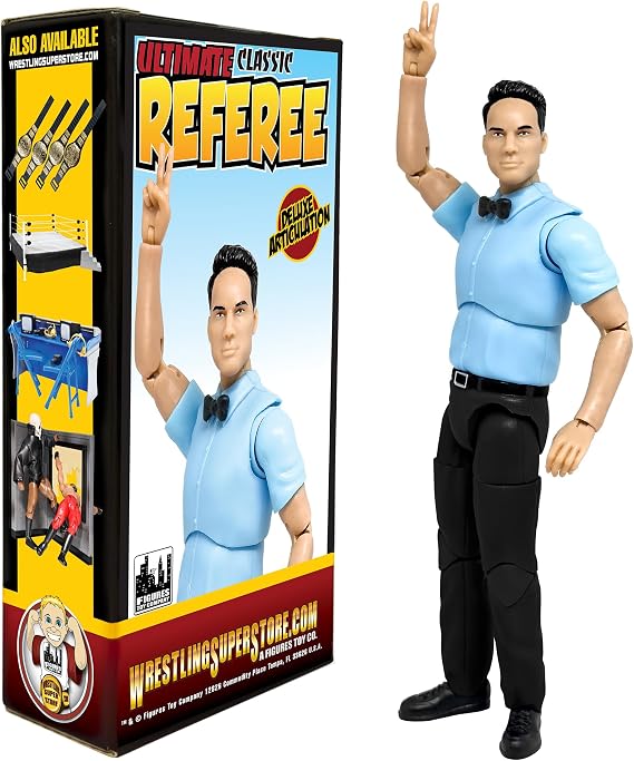 Figures Toy Company WWE için Deluxe Eklemli Ultimate Klasik Hakem & AEW Güreş Aksiyon Figürleri