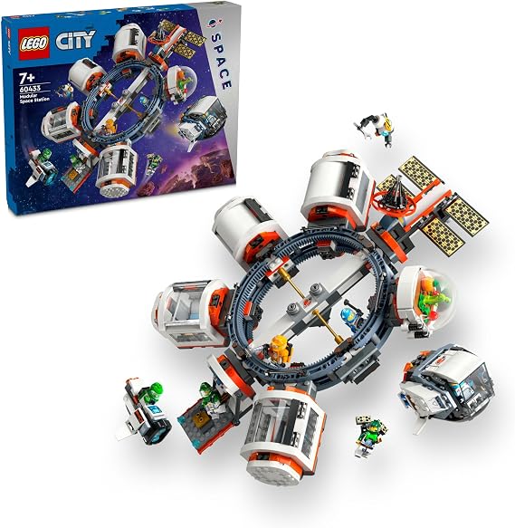 LEGO City Modüler Uzay İstasyonu 60433-7 Yaş ve Üzeri Uzay Meraklısı Çocuklar için Yaratıcı Oyuncak Yapım Seti (1097 Parça)