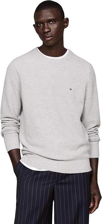 Tommy Hilfiger Men’s Essential Structure Crew Neck Regular Fit Jumper