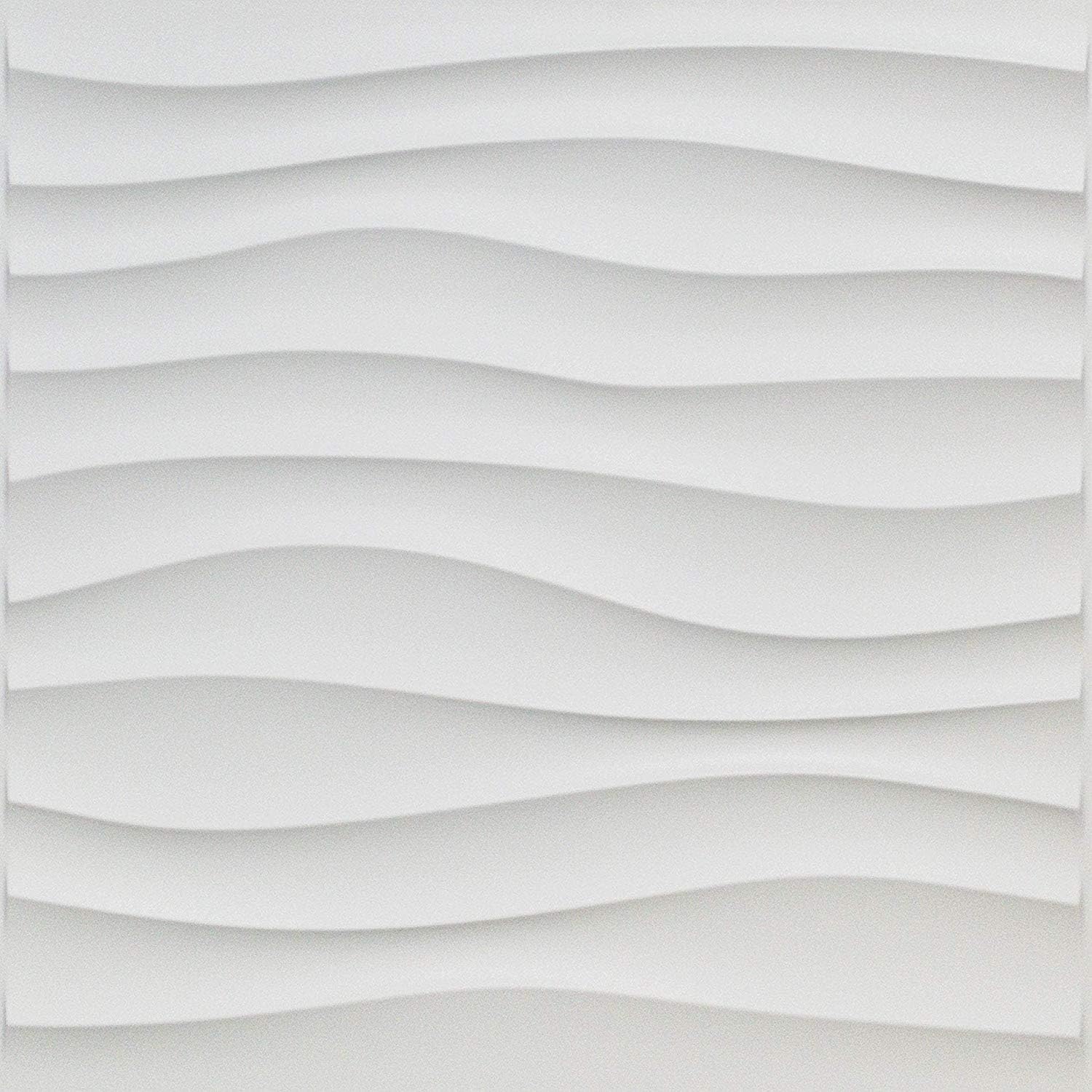 Art3d Pack of 12 Vogue 3D White Wall Panels, 3D Decorative Wall Tiles for Living Room, Office, Bedroom, 50x50 cm
