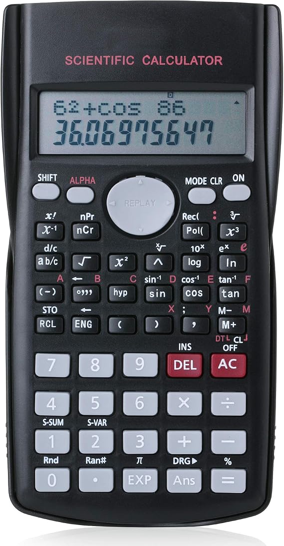 Mr. Pen Science 2 Line Calculator - Fractional & College Math Calculator for Students & Engineers