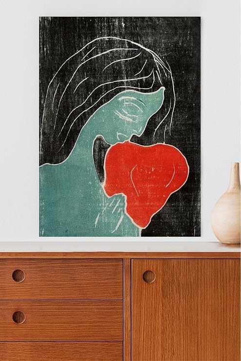 Postermanya (pster20284) Two Heart - Edvard Munch Sanatsal Poster 30 x 40