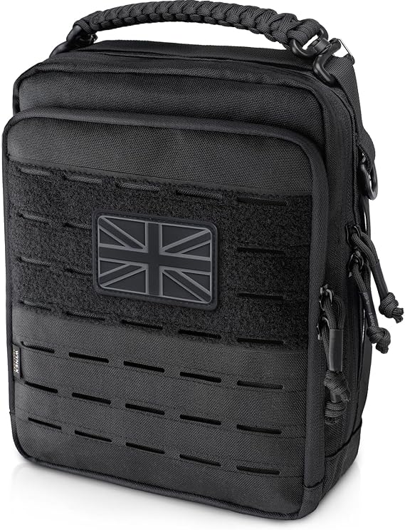 WYNEX Tactical Molle Admin Organizer, Utility EDC Modular Tool Pouch of Double Layer Design Medical EMT Attachment Bag Large Capacity with Elastic Webbing Insert Panel