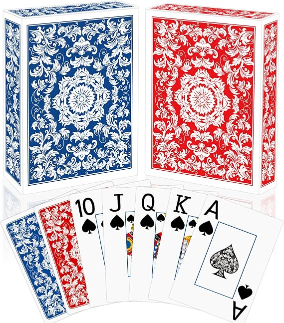 Sondeng 2 Pack Playing Cards Deck of Cards Professional Poker Set Blue Red
