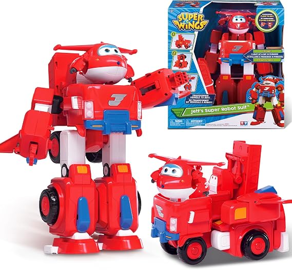 Super Wings Season 2 Jet Hogi Robot Suit + Mini Transjets Hogi Set Super Wings Season 2 Jett Hogi Robot Suit + Mini Transformer Jett Hogi Set Parallel Import Goods