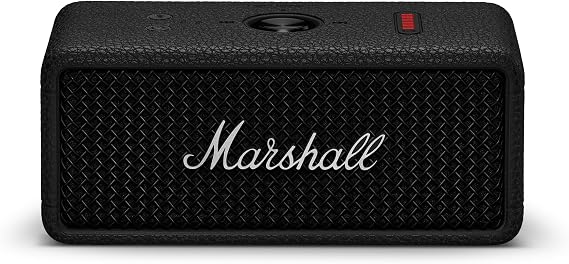 Marshall Emberton III Portable Bluetooth Speakers, Wireless, IP67 Rating Dust & Water Resistant, 32+ Hours Playtime, Quick Charge, Black & Silver