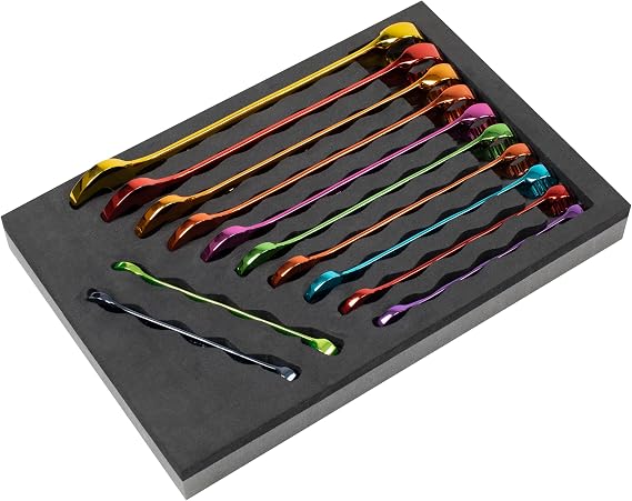 Sealey 12pc Multi-Coloured Combination Spanner Set - AK63267