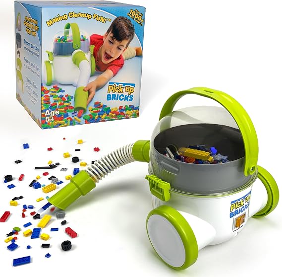Toy Clean-Up Vacuum for Children – Works with LEGO Bricks, LOL Doll Accessories & More – For Boys and Girls Aged 4–9 (PB-2101-UK)