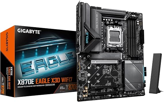 Gigabyte X870E Eagle X3D Wıfı7 9000Mhz Oc Ddr5 Soket Am5 M.2 Hdmı Dp Atx Anakart
