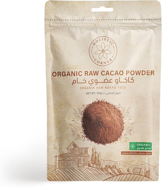 Holistic Corner Organic Raw Cacao Powder | Organic Raw Cocoa Powder | 150g