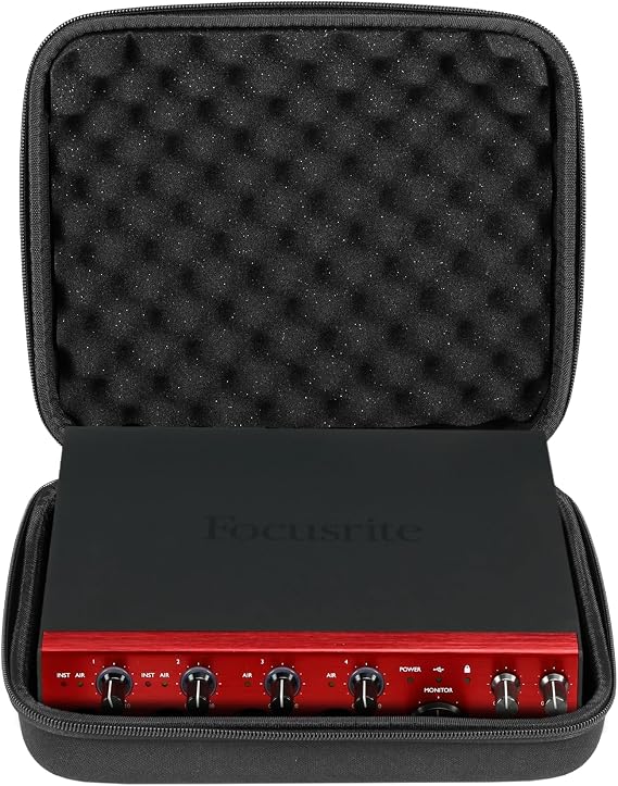 UDG Creator Hardcase Focusrite Scarlett 2i2/4i4 4th Gen, Black (U8507BL)