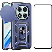 for Xiaomi redmi Note 14 Pro 5G/Poco X7 5G Case with Screen Protector, Protective Cover with Camera Protector Kickstand Military Phone Case for Redmi Note 14 Pro 5G (Note 14 Pro 5G Bue)