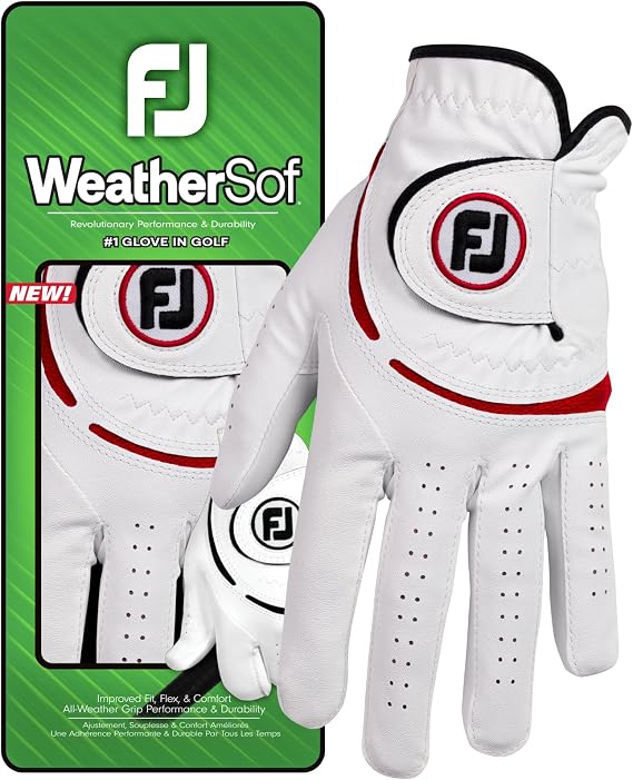 Footjoy Men's Weathersof Golf Glove White/Black XX-Large EU