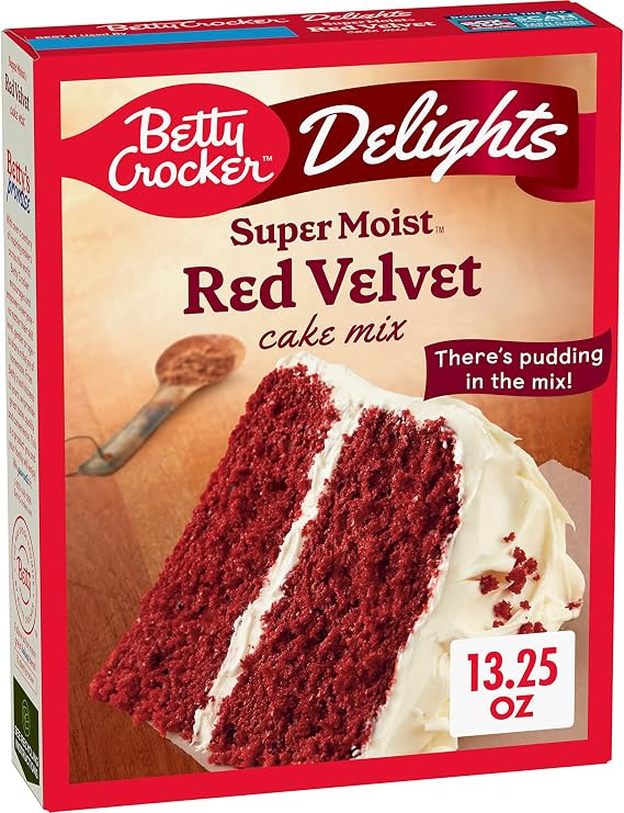 flysclean Delights Super Moist Red Velvet Cake Mix, 13.25 oz.