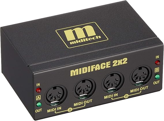 MIDITECH MIDIFACE2x2 2 Input 2 Output MIDI Interface
