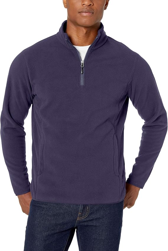 Amazon Essentials Men's Quarter-Zip Polar Fleece Winter Jacket