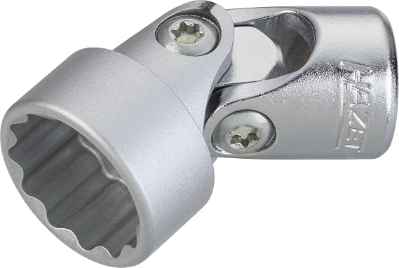 Hazet 880G Hinged Socket Spanner Insert Outer Double Hexagonal Traction Profile Spanner Size 18 Pack of 1 Chrome-Plated Polished, Silver, 880G-Z16