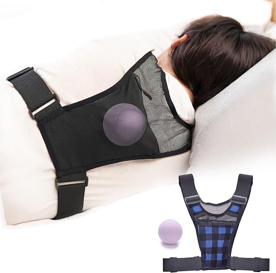 Anti Snoring Device | Side Sleep Trainer to Stop Snoring | Includes Ball to Prevent Back Sleeping | Positional Therapy for Better Sleep | Lightweight & Adjustable Vest