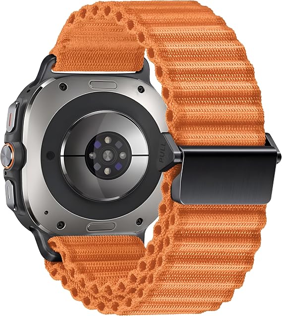 Teknoft Samsung Galaxy Watch Ultra 47mm ile Uyumlu Delikli Model Trail Loop Yumuşak ve Hafif Kumaş Kordon