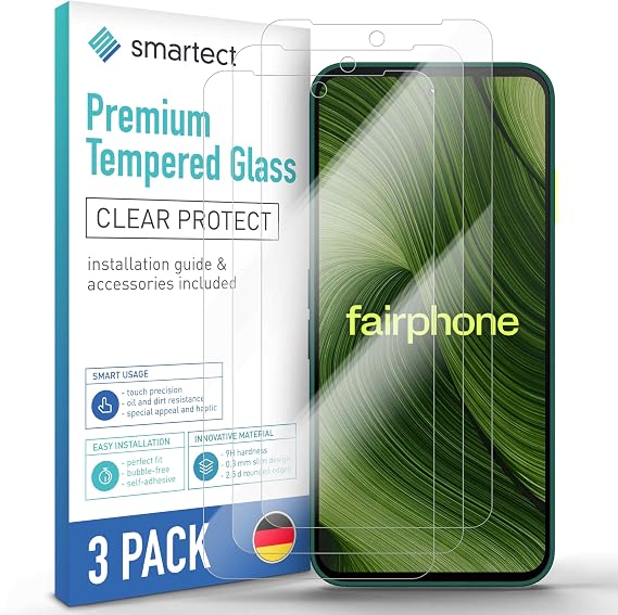 smartect Glass Screen Protector 3 Pieces for Fairphone 6