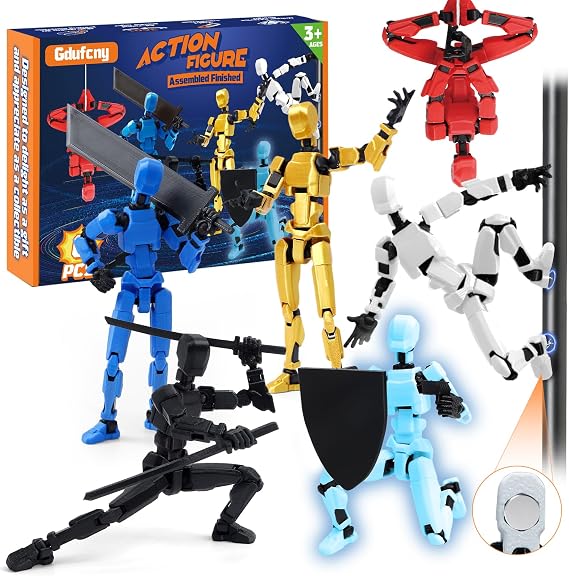 Titan 13 Action Figure Set Assembled Multi Color Robot Dummy Nova 13 Action Figures with Weapons for Boys Desktop Decoration Muñeco de acción T13