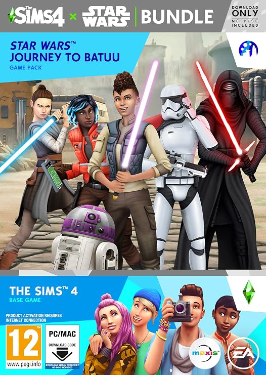 The Sims 4 + Star Wars Journey to Batuu (GP9) Bundle PCWin | Code In A Box | Video Game | English