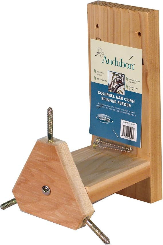 Woodlink NASQSPIN Audubon Squirrel 3 Ears Corn Holder