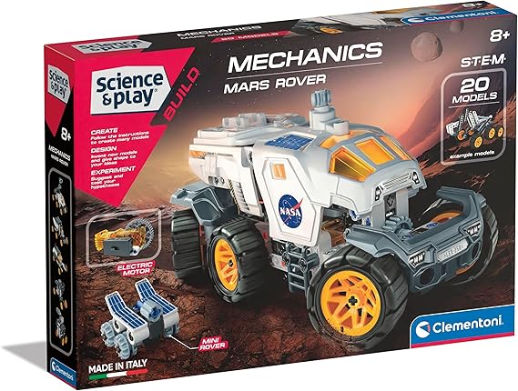 Clementoni - 61550 - Science & play - NASA Rover - Building Set, Scientific Toys, Science Kit For Kids 8 Years, STEM Toys, English version