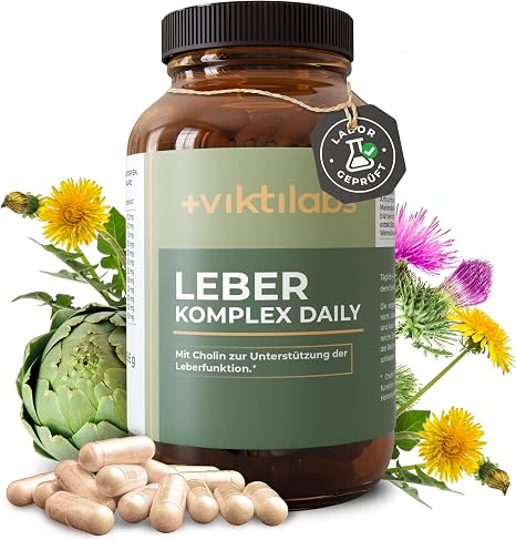 Liver Complex Daily - 90 Capsules With Milk Thistle Artichoke Dandelion Choline Laboratory Tested No Additives & Vegan Milk Thistle Capsule High Dose